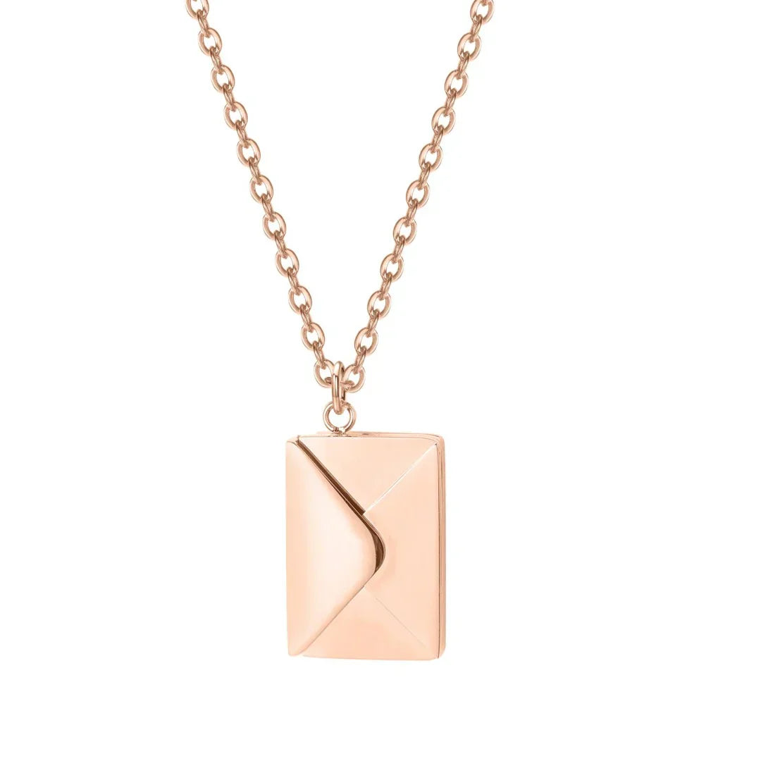 STRELLO STORE™ - ENVELOPE LOVE LETTER PENDANT NECKLACE