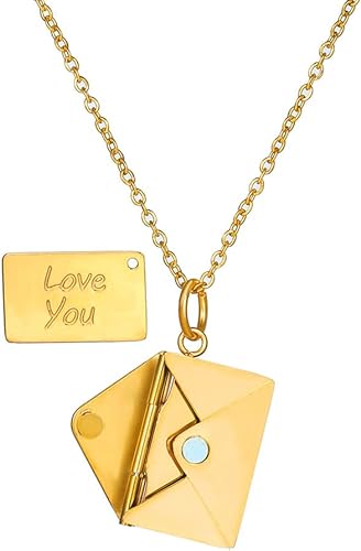 STRELLO STORE™ - ENVELOPE LOVE LETTER PENDANT NECKLACE