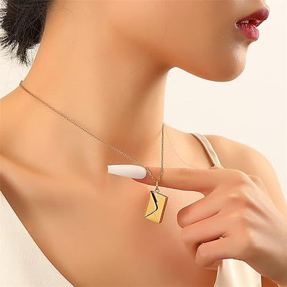 STRELLO STORE™   - ENVELOPE LOVE LETTER PENDANT NECKLACE